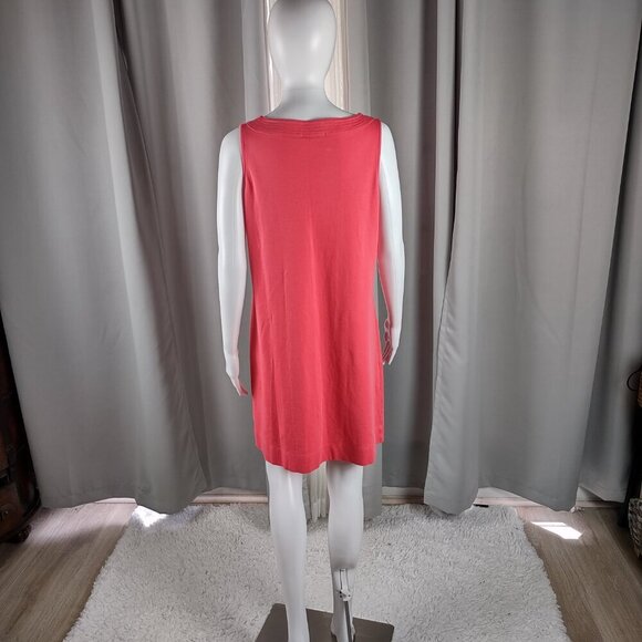 New York & Company Pink 100% Cotton Sleeveless Sheath Pullover Dress Size Large - Picture 4 of 12